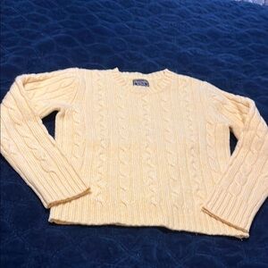 Abercrombie & Fitch Yellow Cable Knit Sweater